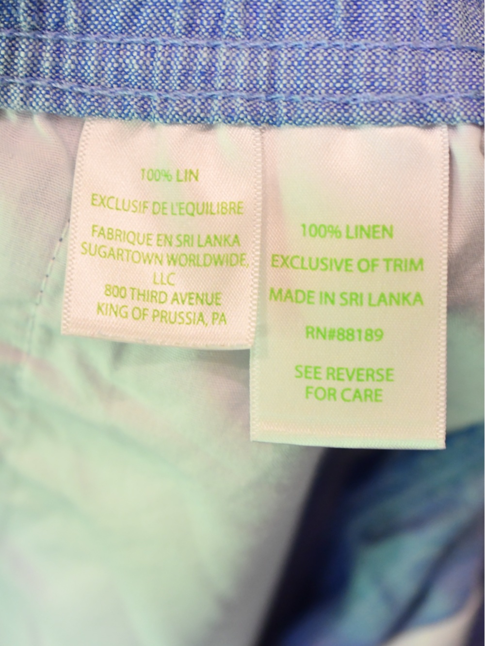 Lilly Pulitzer Light Deri Blue Drawstring Aden Linen Pants XL - Picture 10 of 10